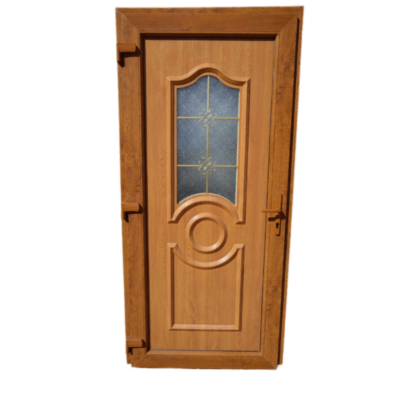 Charlotte - Aranytölgy -  Műanyag Bejárati ajtó / 98x208 /