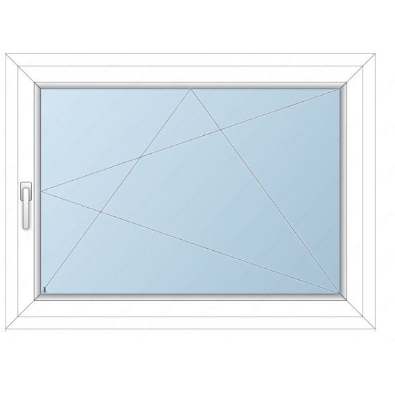 125x85 Műanyag ablak / Bukónyíló/