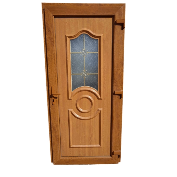 Charlotte - Aranytölgy - Műanyag Bejárati ajtó / 98x208 /